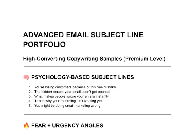 high converting email subject lines that boost open rates
